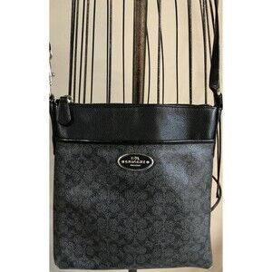 Coach North South Swingpack Crossbody Black Smoke Handbag